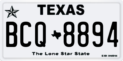 TX license plate BCQ8894