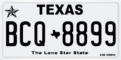 TX license plate BCQ8899