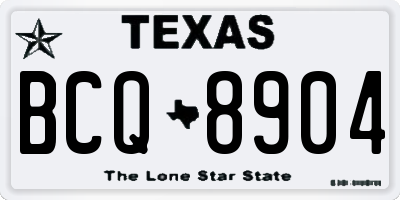 TX license plate BCQ8904