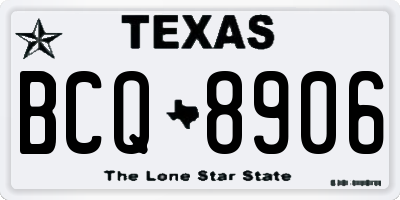TX license plate BCQ8906