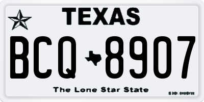 TX license plate BCQ8907