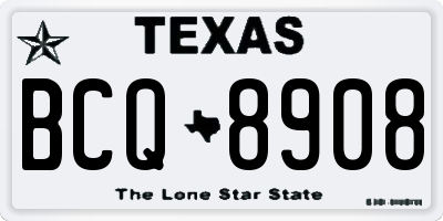 TX license plate BCQ8908