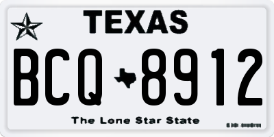 TX license plate BCQ8912