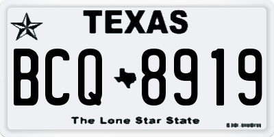 TX license plate BCQ8919