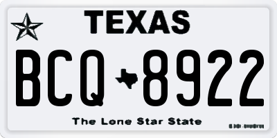 TX license plate BCQ8922