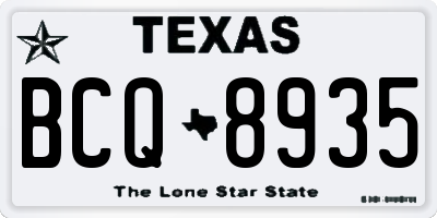 TX license plate BCQ8935