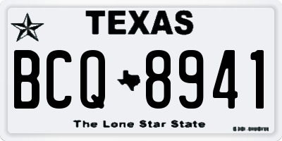 TX license plate BCQ8941