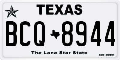TX license plate BCQ8944