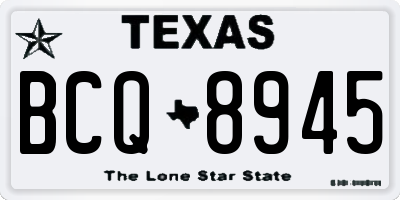 TX license plate BCQ8945