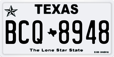 TX license plate BCQ8948