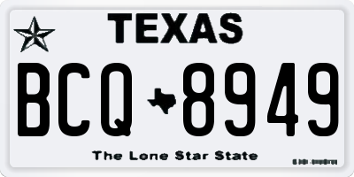 TX license plate BCQ8949