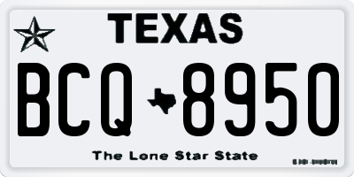 TX license plate BCQ8950
