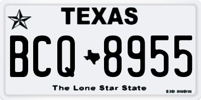 TX license plate BCQ8955