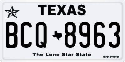 TX license plate BCQ8963