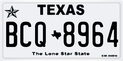 TX license plate BCQ8964