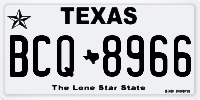 TX license plate BCQ8966