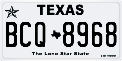 TX license plate BCQ8968