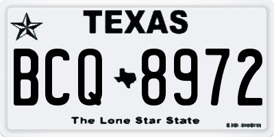 TX license plate BCQ8972