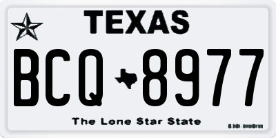 TX license plate BCQ8977