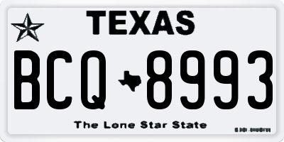 TX license plate BCQ8993