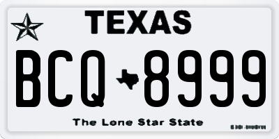 TX license plate BCQ8999