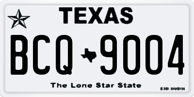 TX license plate BCQ9004