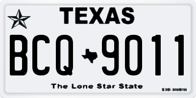 TX license plate BCQ9011