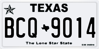 TX license plate BCQ9014