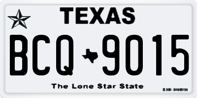 TX license plate BCQ9015