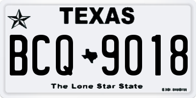 TX license plate BCQ9018