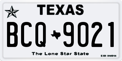 TX license plate BCQ9021