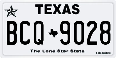 TX license plate BCQ9028