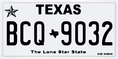 TX license plate BCQ9032