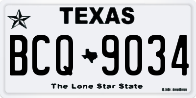 TX license plate BCQ9034