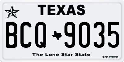 TX license plate BCQ9035