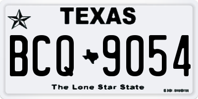 TX license plate BCQ9054