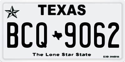 TX license plate BCQ9062