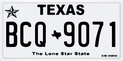 TX license plate BCQ9071