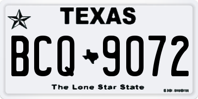 TX license plate BCQ9072