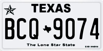 TX license plate BCQ9074