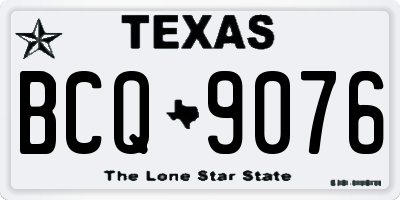 TX license plate BCQ9076