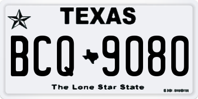 TX license plate BCQ9080