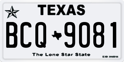 TX license plate BCQ9081
