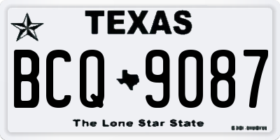 TX license plate BCQ9087
