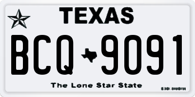 TX license plate BCQ9091