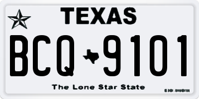 TX license plate BCQ9101