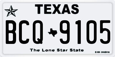 TX license plate BCQ9105