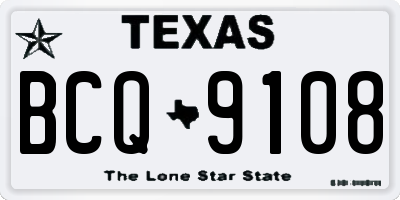 TX license plate BCQ9108