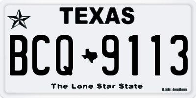 TX license plate BCQ9113