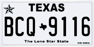 TX license plate BCQ9116